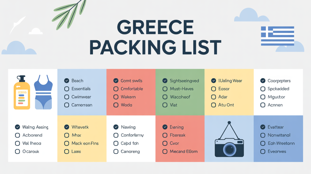 Greece Packing List