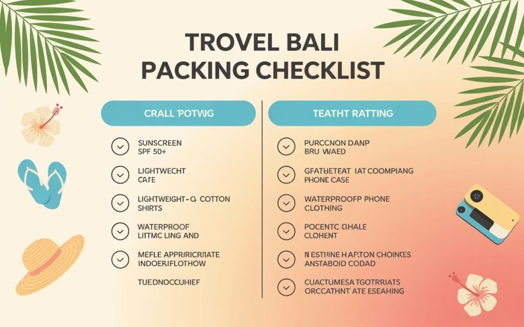 Bali Travel Packing List