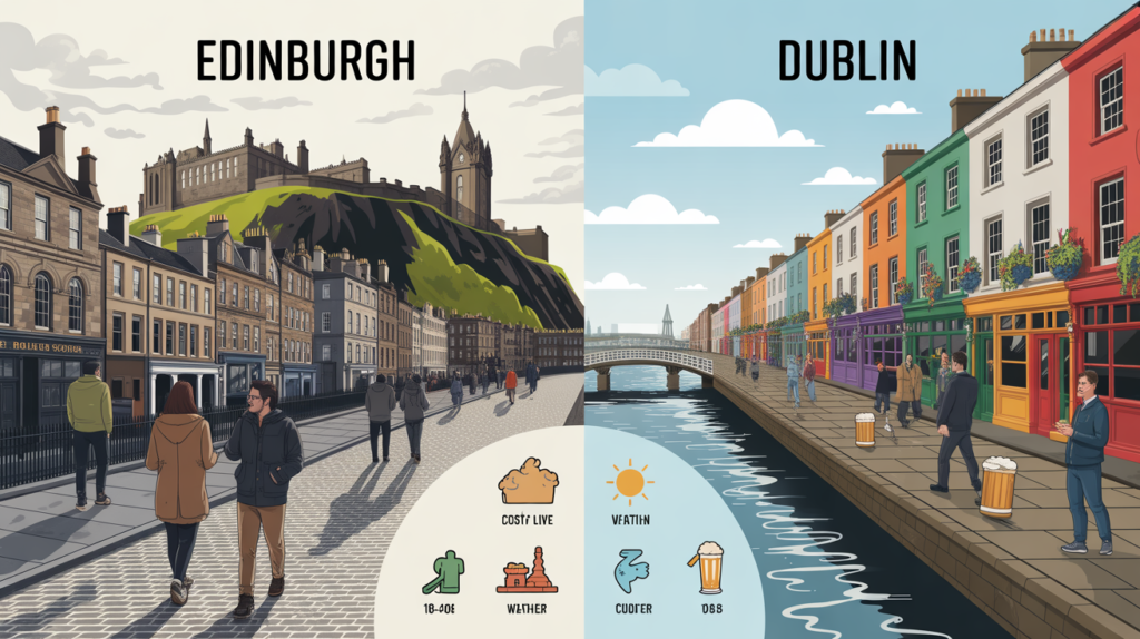 Living in Edinburgh vs Dublin
