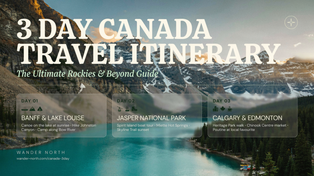 3 Day Canada Travel Itinerary